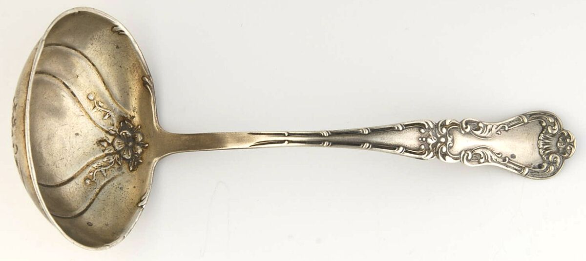 BMS26 (STERLING) Small Gravy Ladle, Solid Piece by Baker Manchester-1