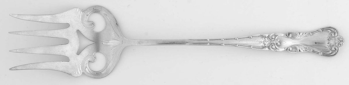 BMS26 (STERLING) Small Chipped Beef Fork-Bright Cut by Baker Manchester-1