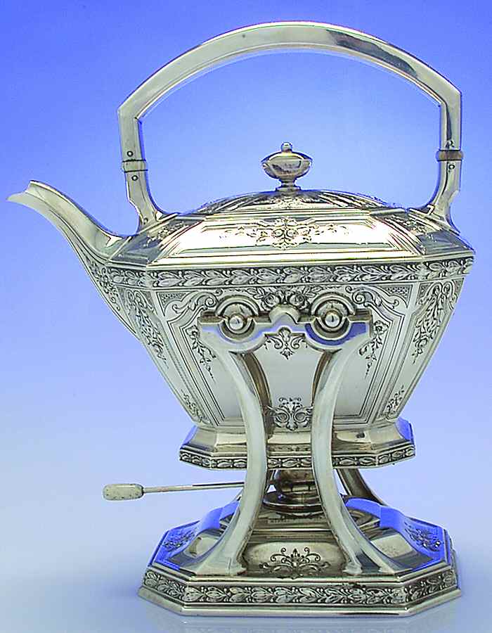 041 (Sterling, Hollowware) Kettle, Stand & Burner by Black Starr & Frost-1