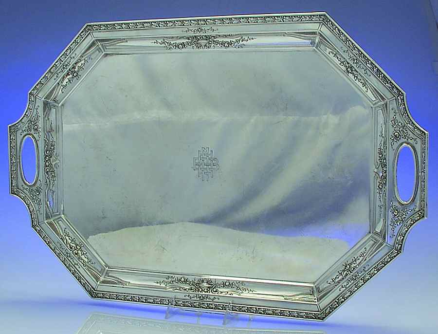 041 (Sterling, Hollowware) Large Waiter Tray by Black Starr & Frost-1