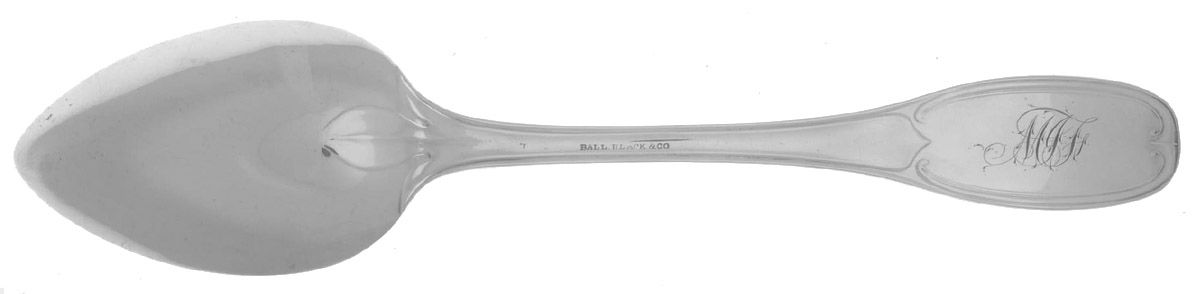 Coin Silver Flatware Tablespoon (Serving Spoon) Large by Ball Black & Co-2