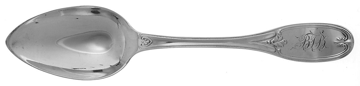 Coin Silver Flatware Tablespoon (Serving Spoon) by Ball Black & Co-1