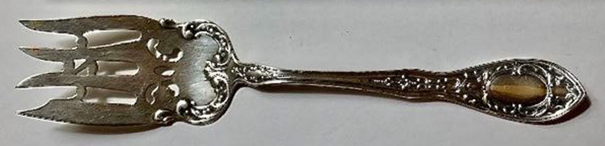 BAO2 (STERLING) Small Solid Cold Meat Serving Fork by Baird-North -1
