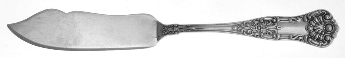 Queens (Sterling) Flat Handle Master Butter Knife by Birks Silver-1
