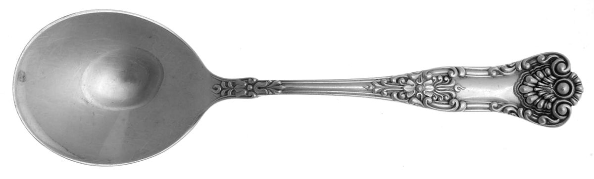 Queens (Sterling) Round Bowl Soup Spoon (Cream Soup) by Birks Silver-1