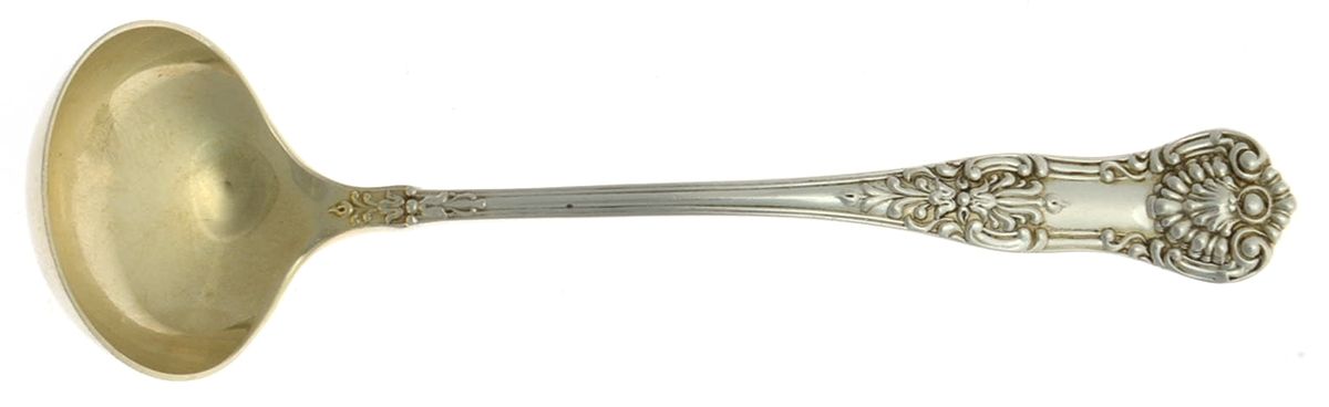 Queens (Sterling) Solid Piece Cream Ladle by Birks Silver-1