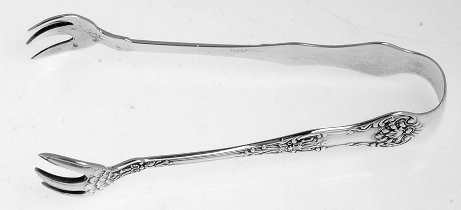 Queens (Sterling) Sugar Tongs by Birks Silver-1