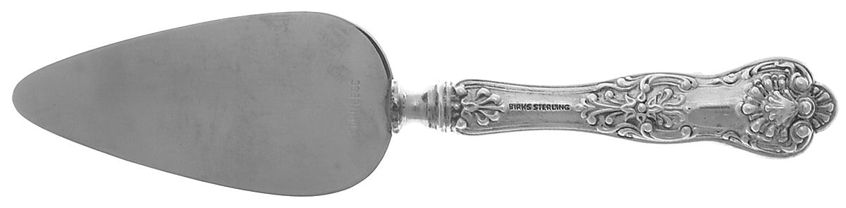 Queens (Sterling) Cheese Server with Stainless Blade by Birks Silver-1
