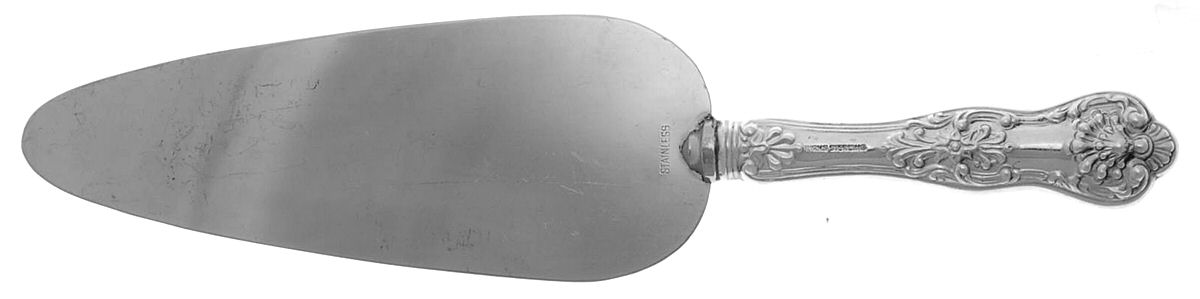 Queens (Sterling) Pie Server with Stainless Blade by Birks Silver-1