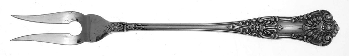 Queens (Sterling) Short Handle Pickle/Olive Fork by Birks Silver-1