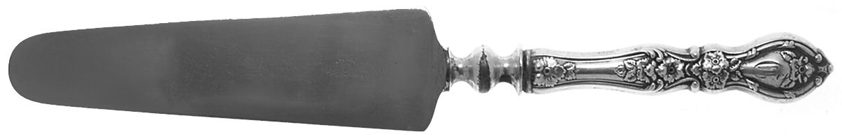 BMS28 (STERLING) Pie Server with Silverplate Blade by Baker Manchester-1