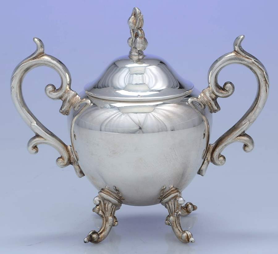 BIM1 (Silverplate, Hollowware) Sugar Bowl & Lid by Birmingham Silver Co-1