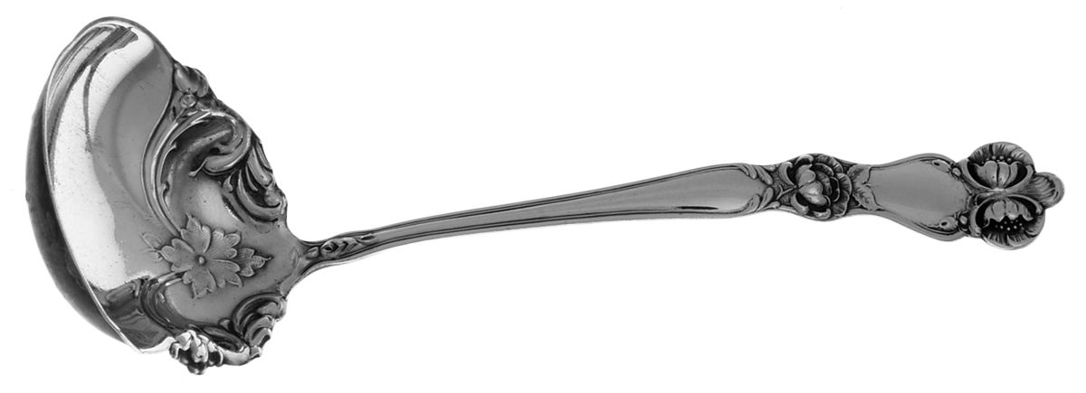 BMS30 (STERLING) Large Gravy Ladle, Solid Piece by Baker Manchester-1
