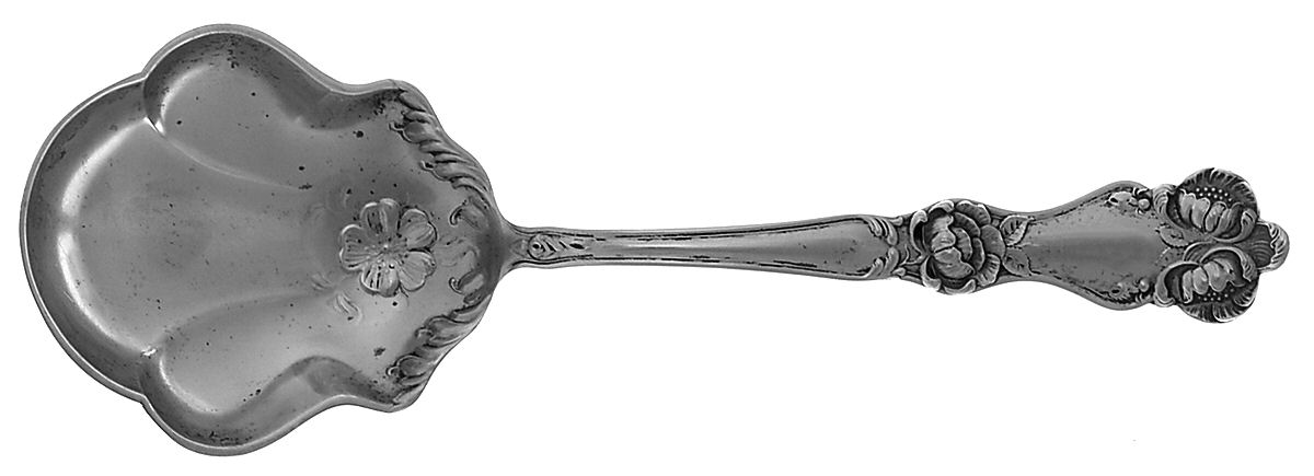 BMS30 (STERLING) Medium Solid Berry/Casserole Spoon by Baker Manchester-1