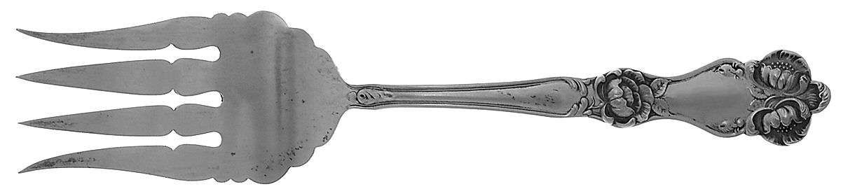 BMS30 (STERLING) Large Solid Cold Meat Serving Fork by Baker Manchester-1