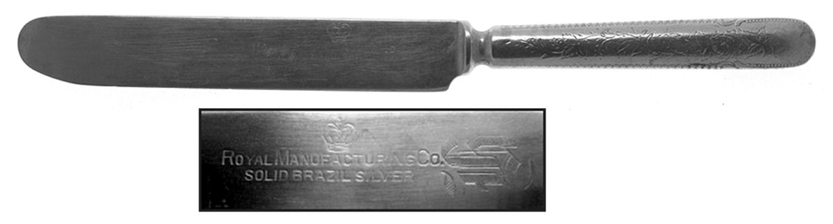 BZS2 (SILVERPLATE) Blunt Solid Knife by Brazil Silver-1