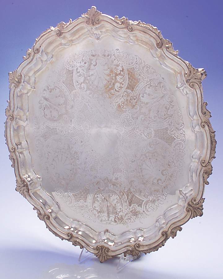 BIM3 (Silverplate, Hollowware) Round Tray For Punch Bowl by Birmingham Silver Co-1