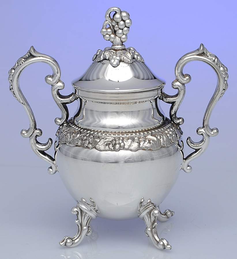 BIM6 (Silverplate, Hollowware) Sugar Bowl & Lid by Birmingham Silver Co-1