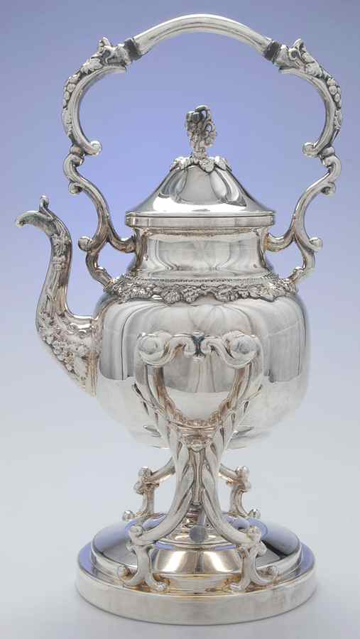 BIM6 (Silverplate, Hollowware) Kettle, Stand & Burner by Birmingham Silver Co-1