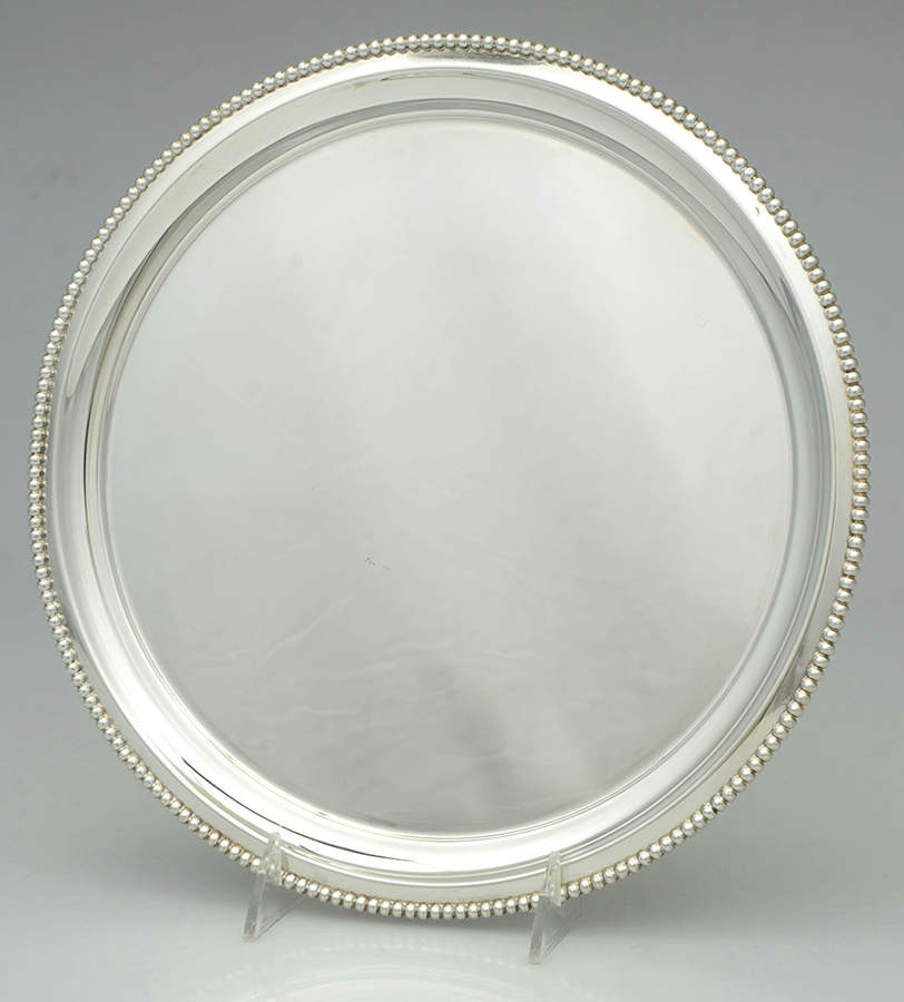 4005 (Silverplate, Hollowware) 11" Round Tray by Barbour Silver (USA)-1