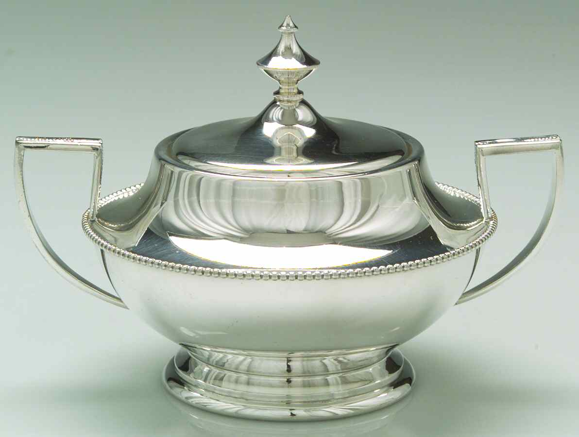 4005 (Silverplate, Hollowware) Sugar Bowl & Lid by Barbour Silver (USA)-1