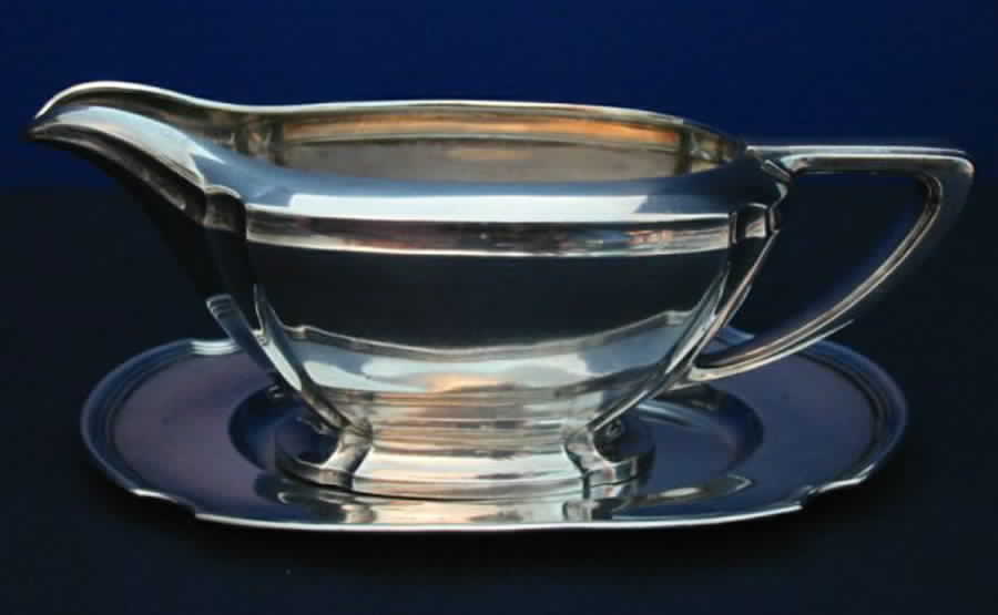 2098 (Sterling, Hollowware) Sterling Gravy Boat & Underplate by Bailey, Banks & Biddle-1