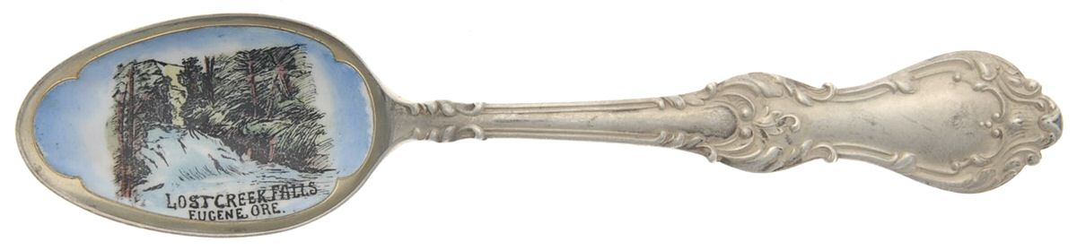 BMS32 (STERLING) Souvenir Spoon (Five O'Clock) by Baker Manchester-1