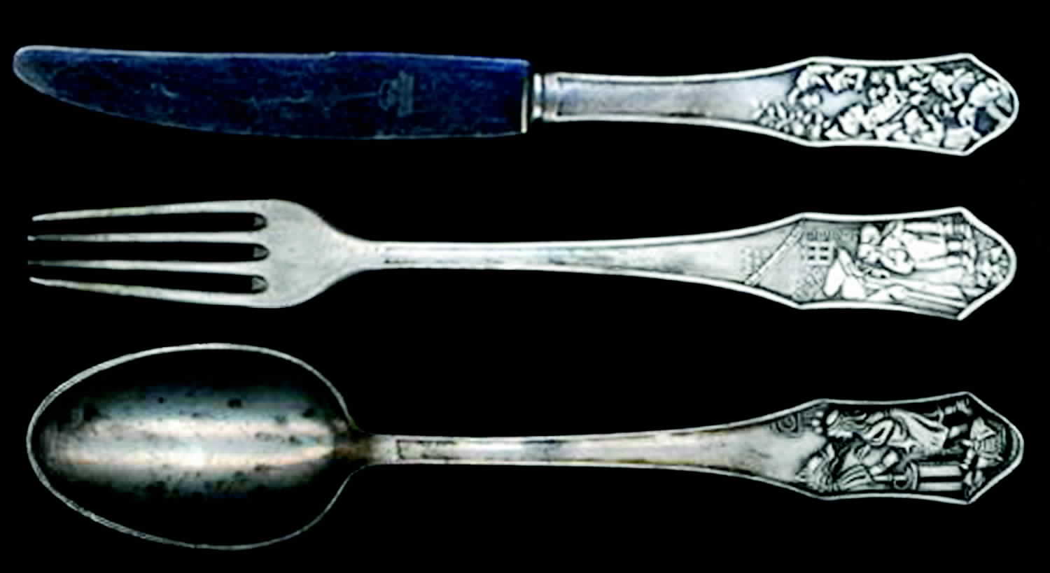 BEV7 (SILVERPLATE) 3 Piece Youth Set (Knife, Fork & Spoon) by Berndorf-1