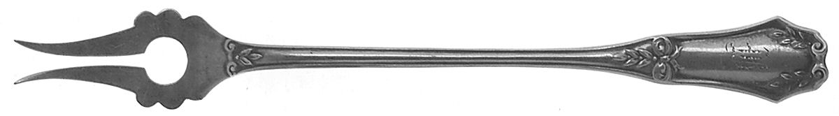 BMS34 (Sterling) Short Handle Pickle/Olive Fork by Baker Manchester-1