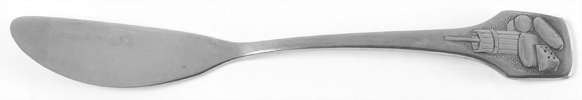 BSF14 (Stainless) Flat Handle Master Butter Knife by Bremer Silberschmied-1