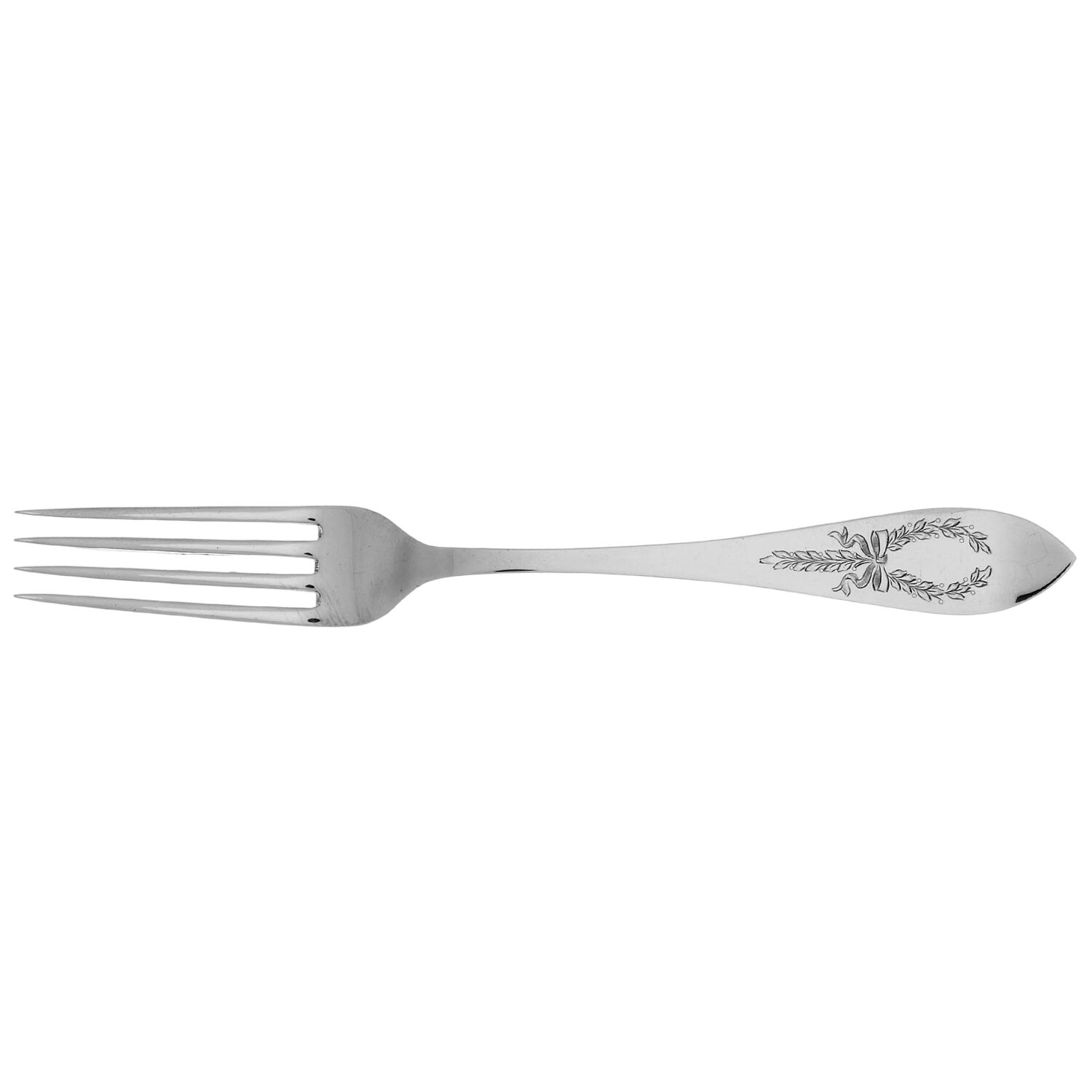 Tudor Wreath (Sterling) Fork by Birks Silver-1