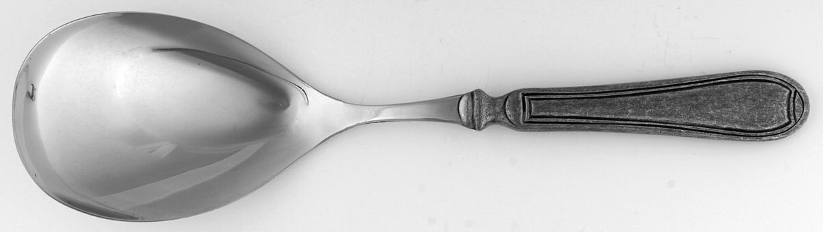 Classic (Pewter) Solid Serving Spoon by Bugatti-1