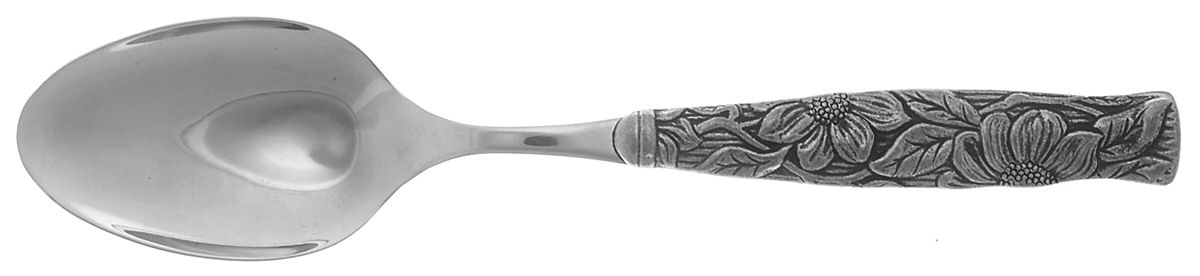 Sunflower (Pewter) Solid Salad Serving Spoon by Bugatti-1