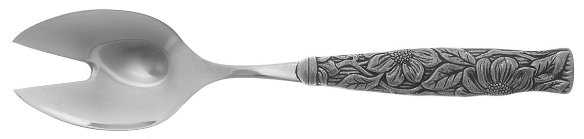 Sunflower (Pewter) Solid Salad Serving Fork by Bugatti-1