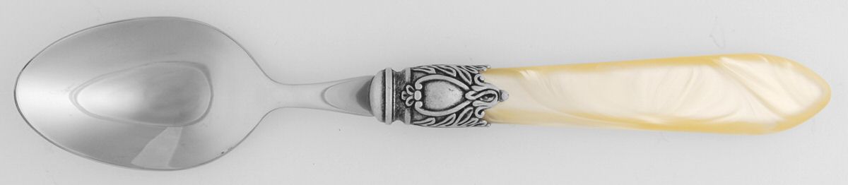 Oxford-Ivory (Stainless, Acrylic) Place/Oval Soup Spoon by Bugatti-1