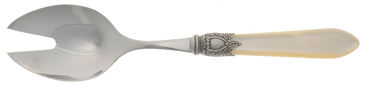 Oxford-Ivory (Stainless, Acrylic) Solid Salad Serving Fork by Bugatti-1