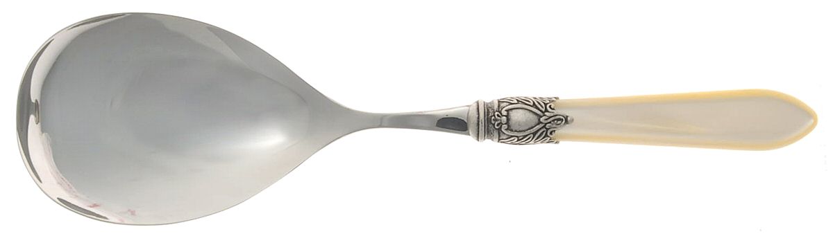 Oxford-Ivory (Stainless, Acrylic) Solid Serving Spoon by Bugatti-1
