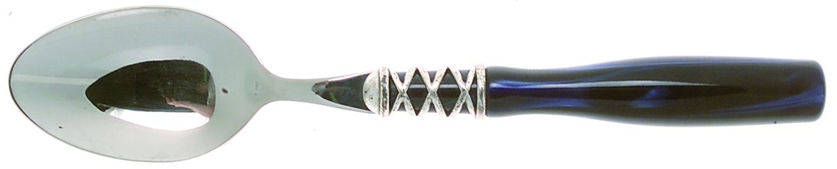 Arianna-Blue (Stainless, Acrylic) Place/Oval Soup Spoon by Bugatti-1