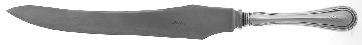 BIR17 (Sterling) Large Stainless Blade Roast Carving Knife by Birks Silver-1