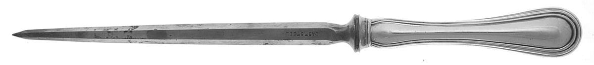 BIR17 (Sterling) Small Steel Rod Sharpener Knife by Birks Silver-1