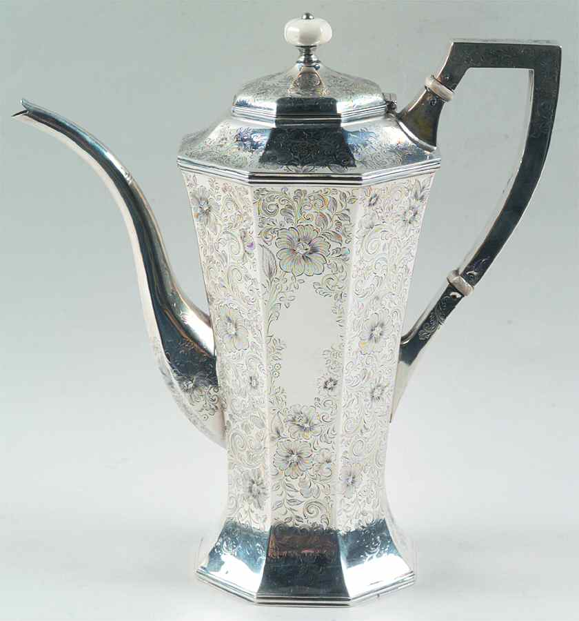 1285 (Sterling, Hollowware) Coffee Pot by Bixby-1