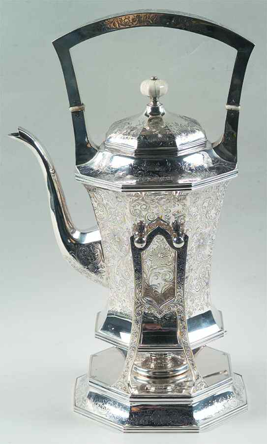 1285 (Sterling, Hollowware) Kettle, Stand & Burner by Bixby-1