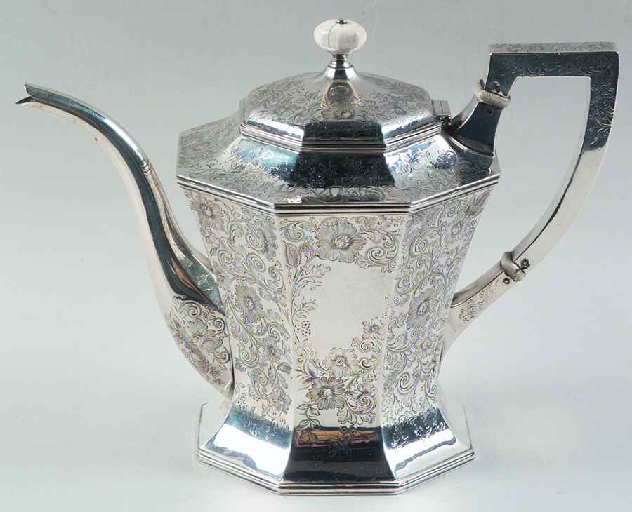 1285 (Sterling, Hollowware) Teapot by Bixby-1