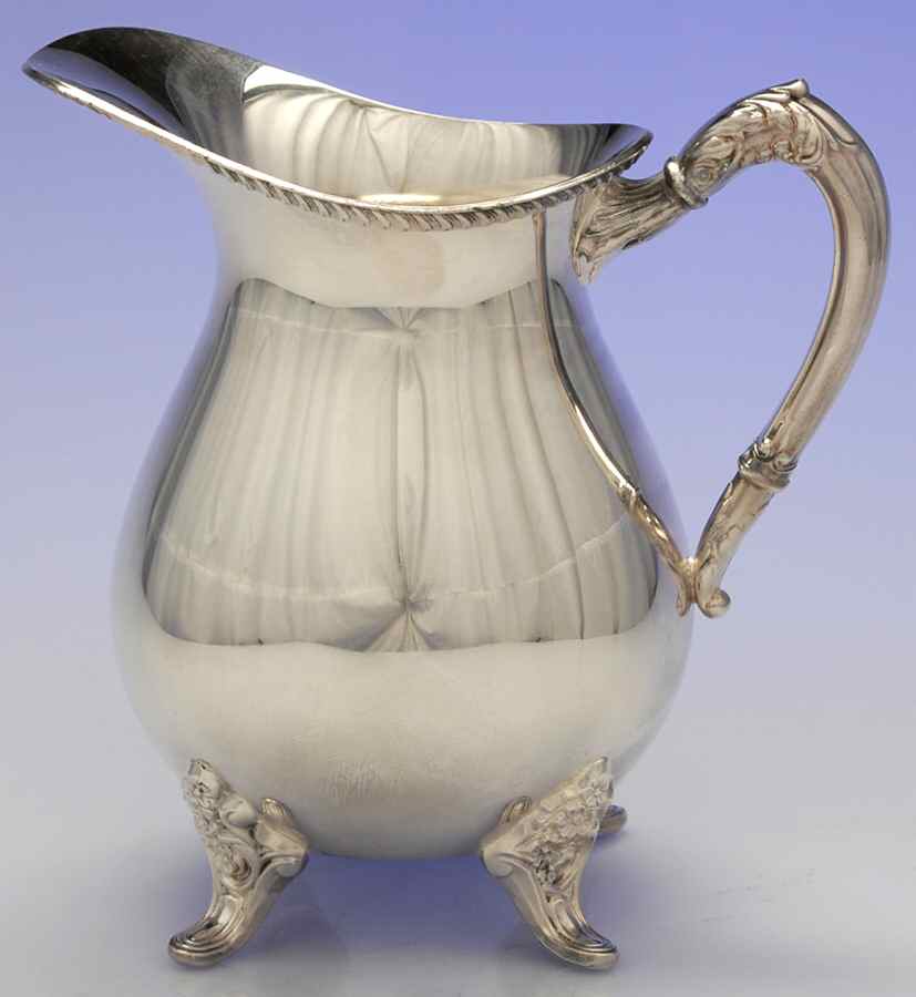 44A (Silverplate, Hollowware) Silverplate Water Pitcher by Bristol Plate -1