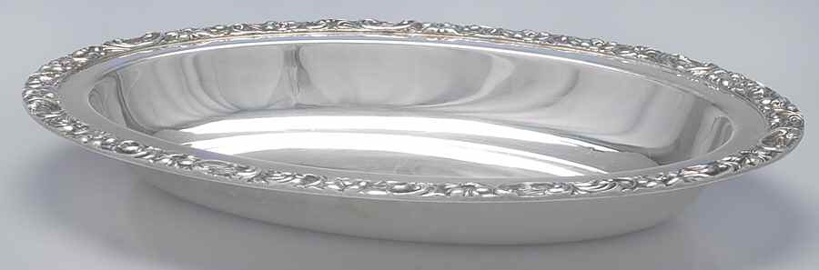 Rose Scroll (Silverplate, Hollowware) 12" Oval Vegetable by Benedict-1