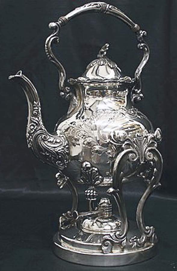 BIM15 (Silverplate, Hollowware) Kettle, Stand & Burner by Birmingham Silver Co-1