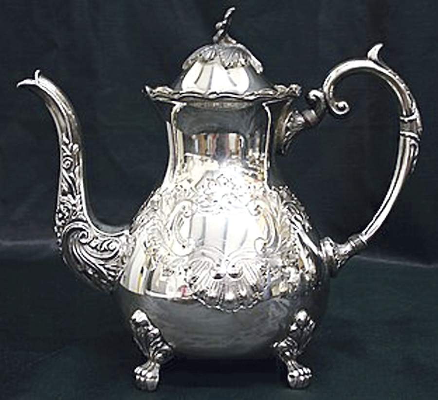 BIM15 (Silverplate, Hollowware) Silverplate Coffee Pot by Birmingham Silver Co-1