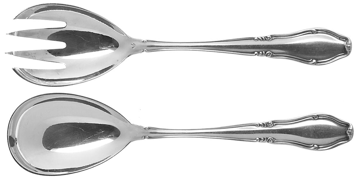 Nymphenburg (Sterling) (2 Pc) Solid Salad Set by Bruckmann & Sohne-1
