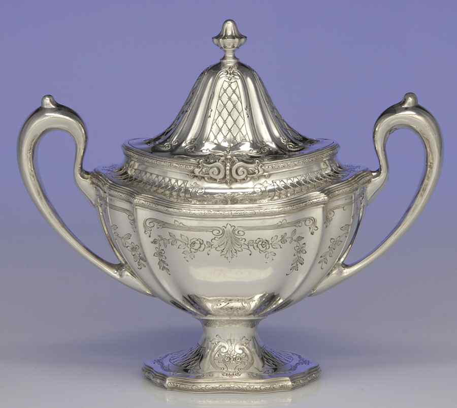 Chippendale (Sterling, Hollowware) Sugar Bowl & Lid by Black Starr & Frost-1