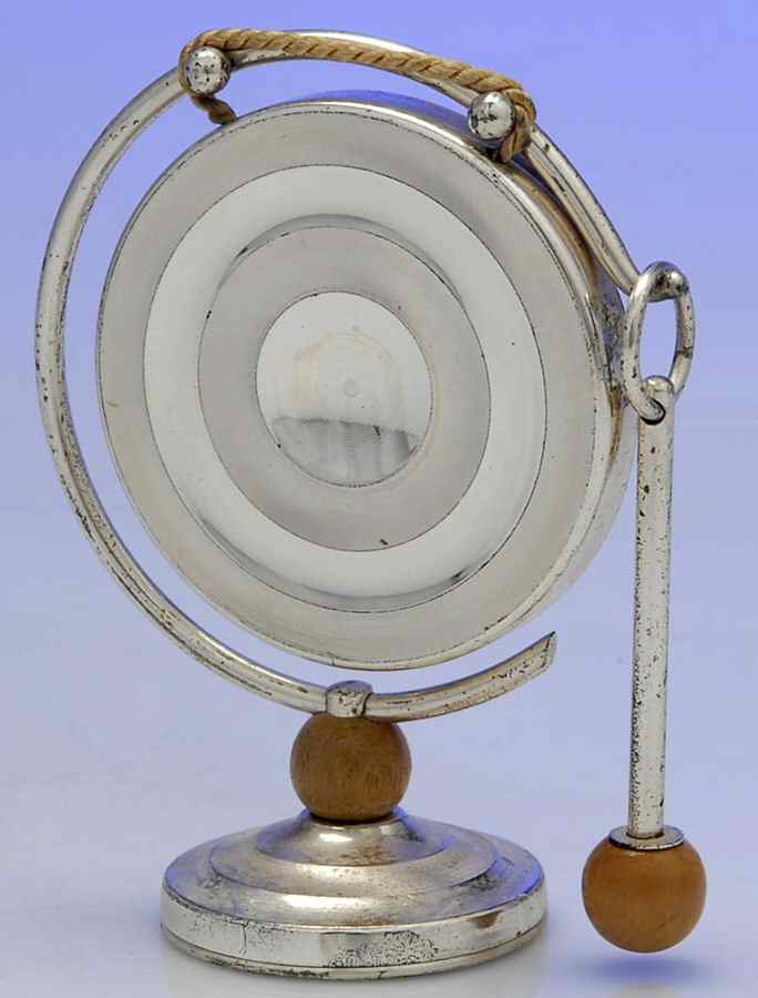 Silverplate Hollowware Miniature Gong by Bristol Plate -1